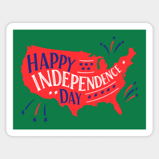 USA Happy independence Day Sticker